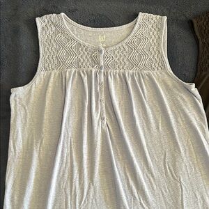 #2 GAP Maternity Light blue and black Sleeveless Knit Tank